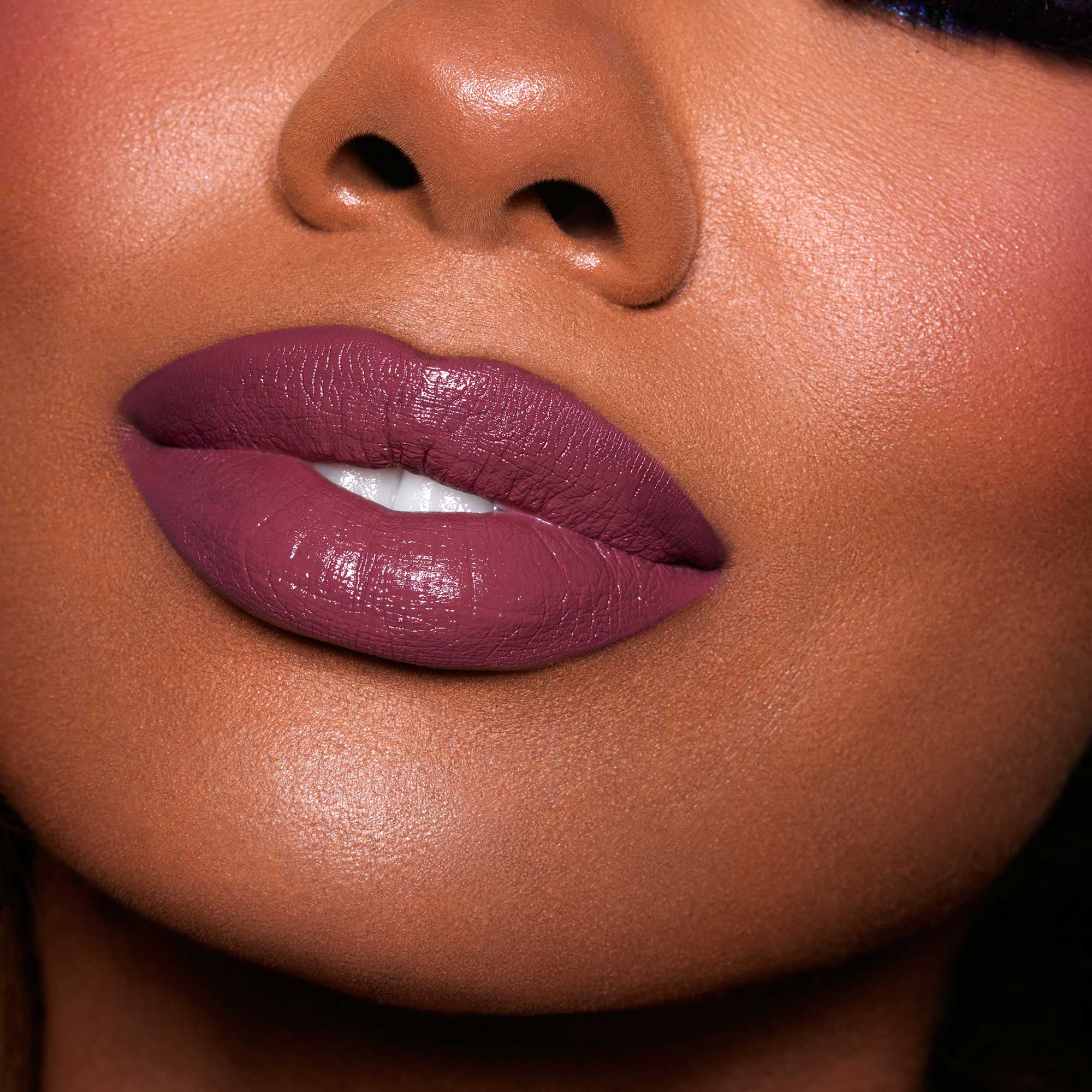 Lunar Beauty Pink Pearl Liquid Lipstick in medium pink dark skin